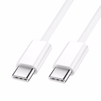 BWOO Cable USB-C - USB-C 1m 60W jaoks iPhone 15 BO-X284 valge