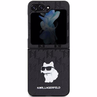 Karl Lagerfeld Saffiano Monogram Choupette Pin ümbris jaoks Samsung Galaxy Z Flip 5 - must