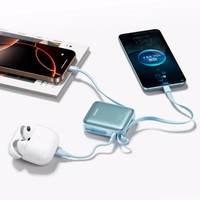 Akupank Joyroom "JR-PBF17" sinine 10000mAh 22.5W (PD / QC3.0) + integreeritud "Type-C" ja "Lightning" kaablid