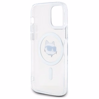 Karl Lagerfeld IML Metal Choupette Head MagSafe iPhone 12 Ümbris - valge