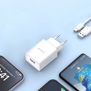 Dudao A4EU USB-A 2.1A wall Laadija - valge + USB-A - USB-C kaabel