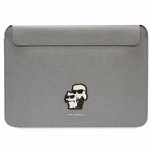 Karl Lagerfeld Saffiano Karl&Choupette ümbris jaoks a 14" laptop - hõbedane