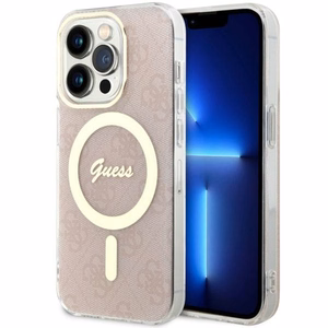 Guess GUHMP14LH4STP iPhone 14 Pro 6.1" roosa/roosa hardcase 4G MagSafe