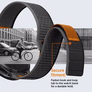 Spigen Athlex Airna Garmin Quick Release 22 mm rihm, must ja oranž
