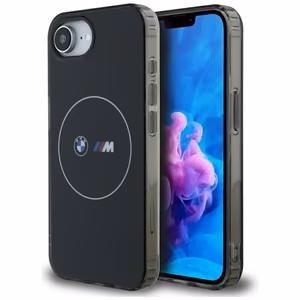 BMW IML Metal Valge Circle MagSafe iPhone 16e Ümbris - Must