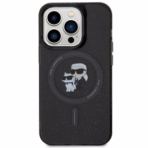 Karl Lagerfeld чехол для iPhone 15 Pro KLHMP15LHGKCNOK (Glitter + MAG) чёрный