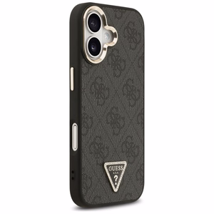 GUESS ümbris jaoks IPHONE 17 compatible with MagSafe GUHMP17SP4GTDGMK (4G PU W/ Triangle Logo) kuldne must
