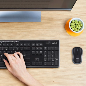 Logitech 920-004508 klaviatuur koos hiirega kodu RF juhtmevaba QWERTY US International must