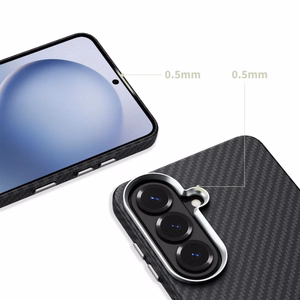 Tech-Protect Ion Carbon MagSafe Ümbris for Samsung Galaxy S26 - must and hõbedane