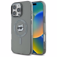 Karl Lagerfeld IML Metal Choupette Head MagSafe Ümbris jaoks iPhone 16 Pro Max - must