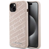 KARL LAGERFELD ümbris jaoks IPHONE 15 Plus KLHCP15MPQKPMP (Quilted Pattern) roosa