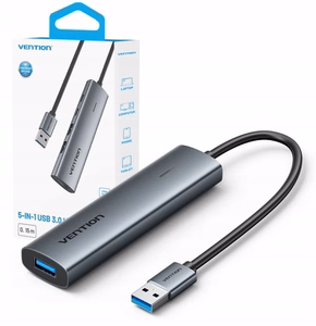 Vention 5-in-1 USB-A jaotur 0.15m