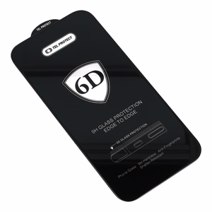 Tel Protect Full Glue 6D Karastatud klaas jaoks IPHONE 15 must - 10 PACK