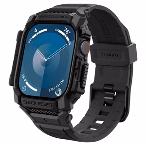 Spigen Rugged Armor Pro Apple Watch 10 (42mm) Strap Case - Black