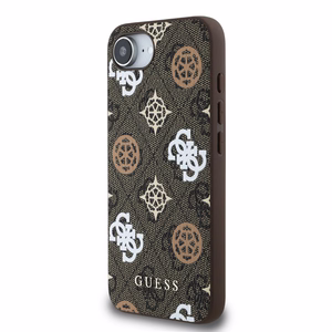 Guess PU 4G Peony ümbris with MagSafe jaoks iPhone 16e - brown