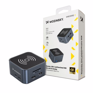 Hub USB-C 12 in 1 Wozinsky WHBC09Y8S multifunctional, with juhtmevaba charging function, aluminum, with 15 cm kaabel - hall