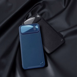 Nillkin CamShield Leather S Case iPhone 14 ümbris koos kaamerakattega must