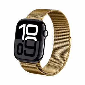 Crong Milano Steel roostevabast terasest rihm Apple Watch 44 / 45 / 46 / 49 mm kellale, kuldne