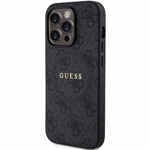 Guess ümbris jaoks iPhone 15 Pro Max 6,7" GUHMP15XG4GFRK must HC MAGSAFE PU 4G RING CLASSIC LOGO