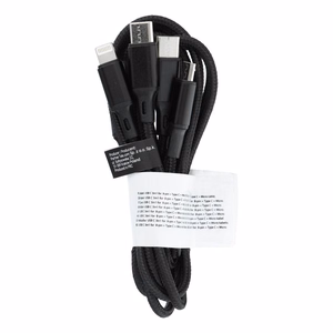 Кабель 3in1 Type C к Lightning / Type C / Micro USB 2,4A C171 1,2 м черный