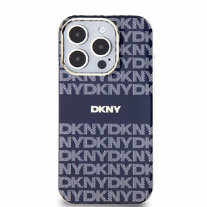 DKNY IML Mono & Stripe MagSafe ümbris jaoks iPhone 15 Pro Max - sinine