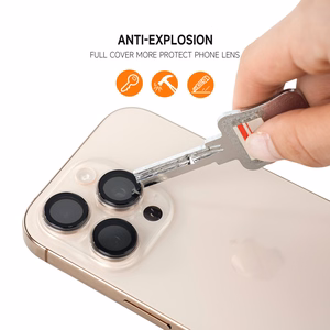Tel Protect Titanium Lens 99% AR mustad karastatud kaitseklaasid Apple iPhone 18 Pro / 18 Pro Max kaameraläätsedele (3 tk)
