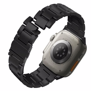 UNIQ rihm Osta Apple Watch 42/44/45/     49mm Series 1/2/3/4/5/6/7/8/9/10/SE/SE2/Ultra/Ultra 2 roostevabast terasest must/must