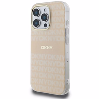DKNY Repeat Texture Pattern & Stripe MagSafe iPhone 16 Pro Ümbris - Roosa