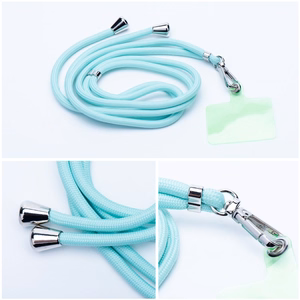 SWING (6mm) Phone lanyard, Phone pendant with adjustable length / cord length 165cm (max 82.5cm in the loop) / on the shoulder or neck - lite roheline