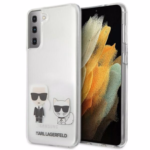 Karl Lagerfeld Karl&Choupette ümbris Samsung Galaxy S21+ jaoks - Läbipaistev