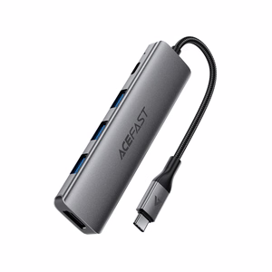 Acefast J16 USB jaotur USB-C 5-in-1 HDMI 4K 60Hz PD90W dokkimisjaam - hall