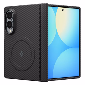 Spigen AirSkin Aramid MagFit MagSafe ümbris mudelile Samsung Galaxy Z Fold 8, must