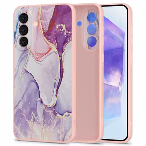 Tech-Protect Icon Ümbris jaoks Samsung Galaxy A56 5G - Marble - Roosa