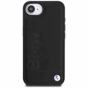 BMW Leather Hot Stamp iPhone 16e Ümbris - Must