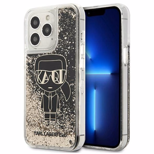 Karl Lagerfeld Liquid Glitter Gatsby чехол для iPhone 13 Pro Max - чёрный