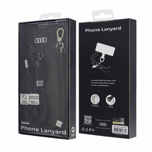 Audi universaalne telefoni rihm 120cm 6mm crossbody must AU-CBL6-R8/D1-BK