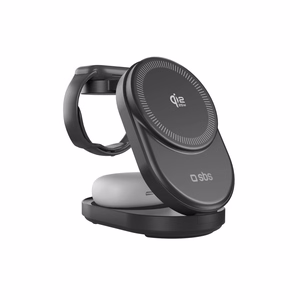 SBS Qi2.2 25W induktiivne 3-in-1 kokkupandav laadimisjaam MFI sertifikaadiga - must