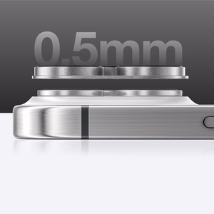 AmazingThing Aviation-Grade Alloy Tempered Glass Lens for iPhone 16 Pro / 16 Pro Max Camera Lens - Gray