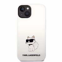 Karl Lagerfeld Silicone Choupette ümbris jaoks iPhone 14 Plus - valge