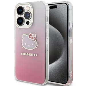 Hello Kitty IML Gradient Electrop Kitty Head ümbris jaoks iPhone 13 Pro Max - roosa