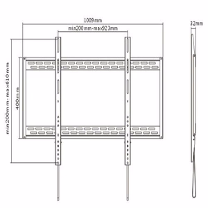 Fixed TV wall mount jaoks displays 60“-100“