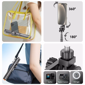 Blavec Selfie Stick Aluminium Fusion P-12 Magsafe Auto pop tripod + remote control 1,60 metres (SSFP12-MTRAPB160) black