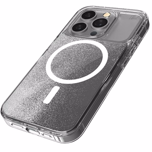 STM Relax Sand MagSafe ümbris seadmele iPhone 15 Pro Max, läbipaistev ja valge