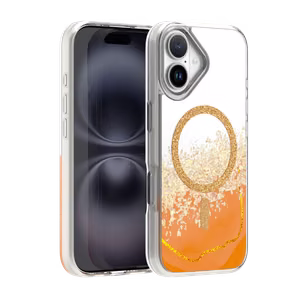 Чехол Epoxy Mag для iPhone 16 6,1" оранжевый