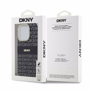 DKNY IML Mono & Stripe MagSafe ümbris jaoks iPhone 15 Pro - must