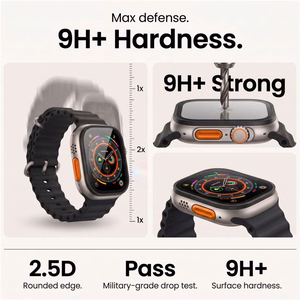 Tech-Protect 2-pack karastatud klaas jaoks Apple Watch Ultra 49mm - must