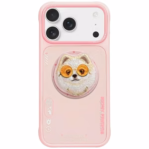 Nimmy Glasses Cool Dog MagSafe Ümbris jaoks iPhone 17 - Roosa