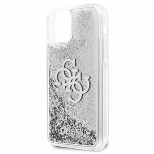 Guess GUHCP12LLG4GSI iPhone 12 Pro Max 6.7" hõbedane/hõbedane kõvakaaneline 4G Big Liquid Glitter