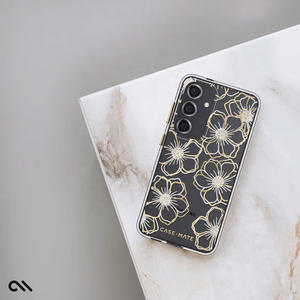 Case-Mate Floral Gems ümbris seadmele Samsung Galaxy S24, kuldne