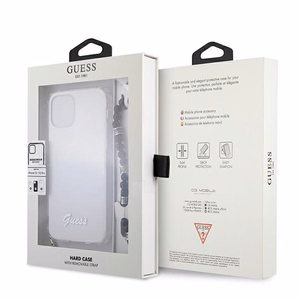 Guess GUHCP12MKPSBK iPhone 12/12 Pro 6.1" läbipaistev kõvakaane Black Pearl